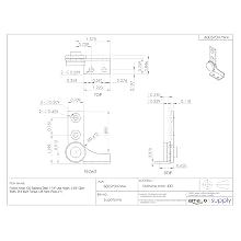 Friction Torque Hinge, 430 Stainless Steel, 1-7/8" LEAF HEIGHT, 3-1/2" OPEN WIDTH , 39.8 IN-LBS/in Torque, Left Hand (Pack of 1)