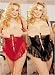 Satin and Lace Open Bust and Crotchless Teddy in Plus Sizes 1x 2x 3x 4x 5x 6x Black Red