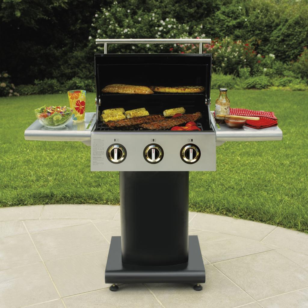 Hamilton Beach 84131 3Burner Pedestal Gas Grill
