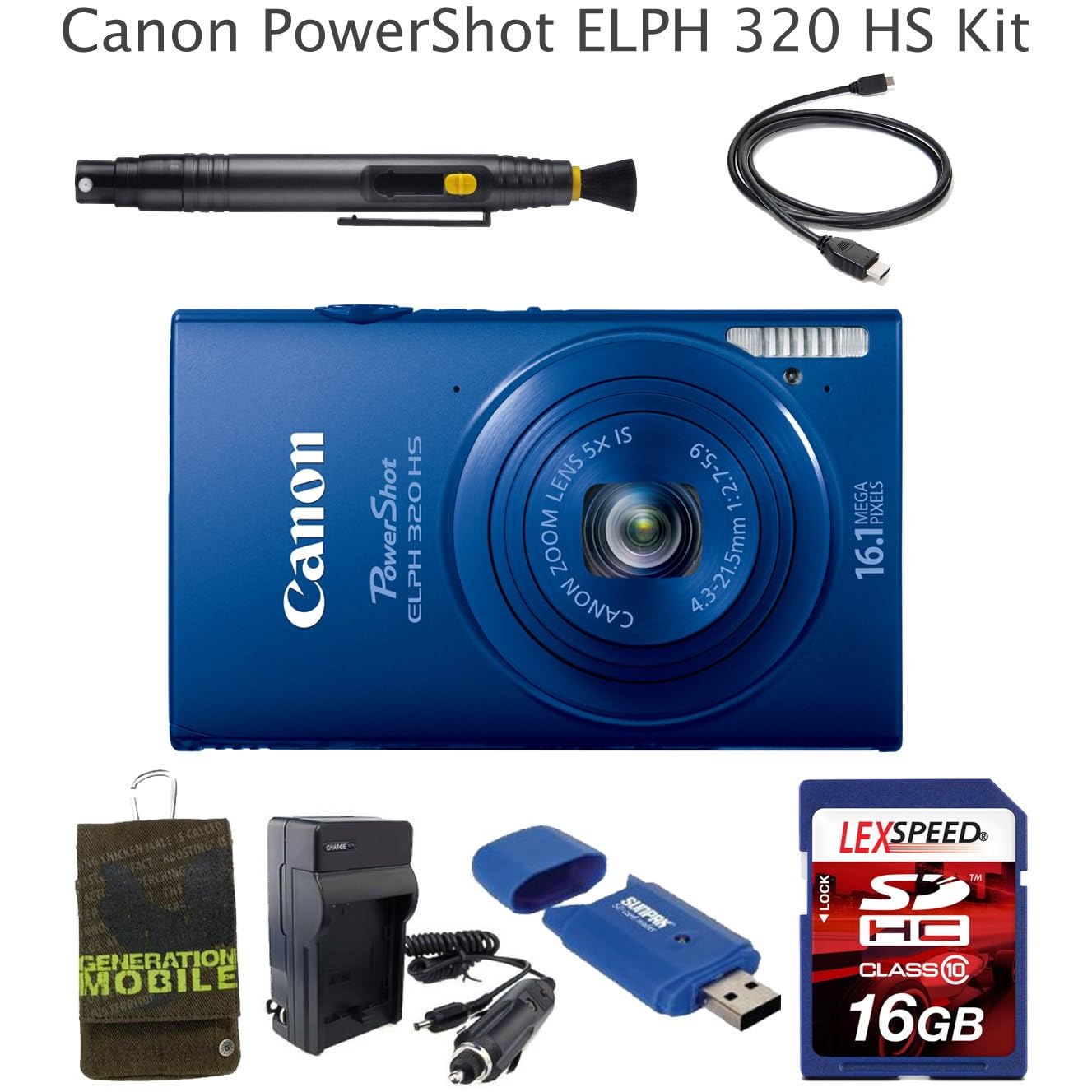 Canon PowerShot ELPH 320 HS 16.1 MP Wi-Fi Enabled CMOS Digital C