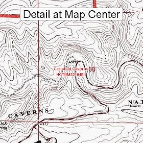 USGS Topographic Quadrangle Map - Carlsbad Caverns, New Mexico (Folded/Waterproof)