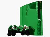 71GYzXx2PaL. SL160  Sony PlayStation 3 Slim Skin    NEW   GREEN CHROME MIRROR system skins faceplate decal mod