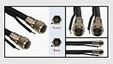 50ft Coaxial Messenger Video Cable w/F Type Crimp-On Plugs, RG6, Black