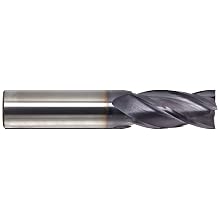 YG-1 E5021TF Micrograin Carbide Square Nose End Mill, General Purpose, TiAlN Coated, Single Cut, 4 Flutes, Center Cutting