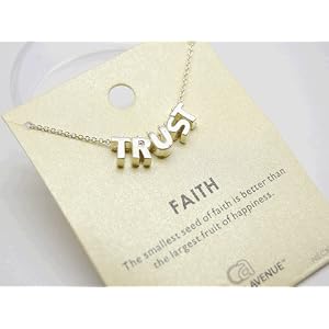 Beautiful Make A Wish Inspirational Trust Charm Necklace Silver Tone