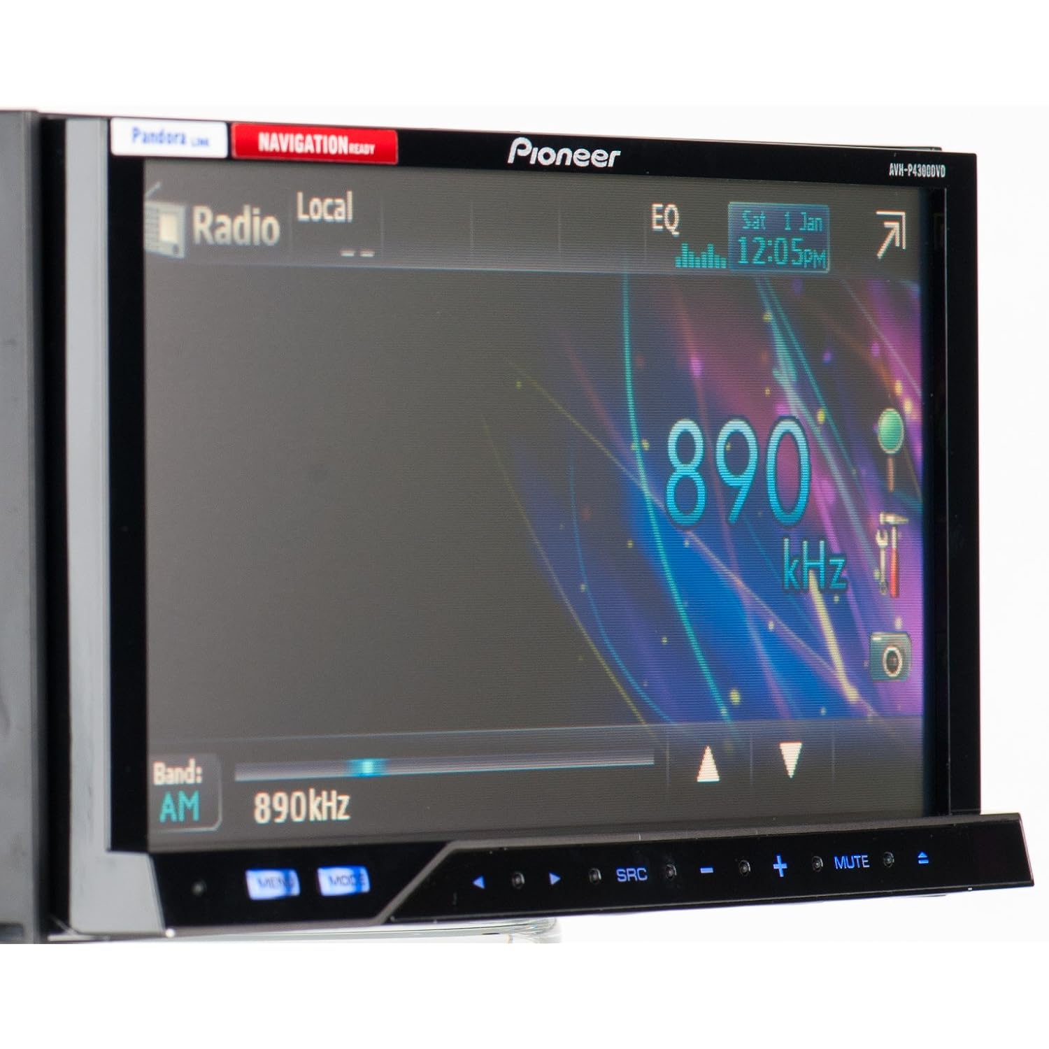 71GfbbtEbnL. AA1500  Pioneer AVH P4300DVD 7 In Dash Double DIN DVD AV Receiver with iPod/iPhone Control, Pandora