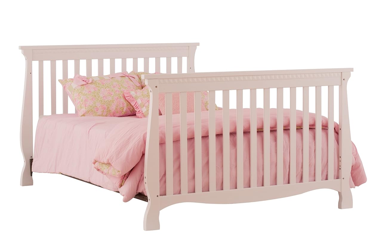 Stork Craft 4in1 Fixed Side Convertible Crib, White