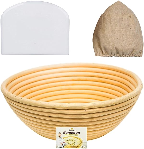 Bread Proofing Basket Proofing Bread Basket w/Silicone Bowl Scraper & Liner for