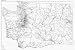 LAMINATED State of Washington ZIP Code Map wall sized print by WorkingMaps, Measured ...