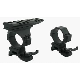 Military 30mm Quick Detachable Heavy Duty Scope Mount Set with Top Picatinny Rail by 