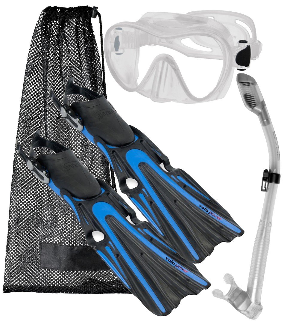 Mares Volo Power Fin Mask Snorkel Scuba Diving Gear Set eBay