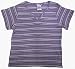 Hanes Her Way Lilac Striped Pajama Top for Women