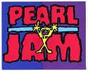 Pearl Jam - Logo with Stick Figure on Rectangle - Sticker / Decal