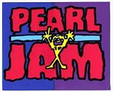 Pearl Jam - Logo with Stick Figure on Rectangle - Sticker / Decal