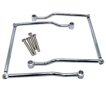 【クリックでお店のこの商品のページへ】バイク サイド バッグ 用 サイドバッグサポート 左右セット 角度 調整 可能 (シルバー)： スポーツ＆アウトドア