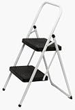 Cosco Big Step Two-Step Steel Step Stool, White #11-302WBL