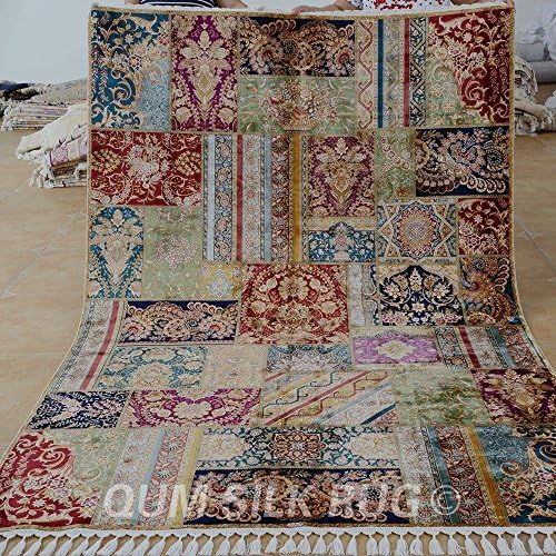 QUM SILK RUG fine persian rug best silk area handmade patchwork rugs