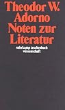 Noten zur Literatur - Theodor W. Adorno
