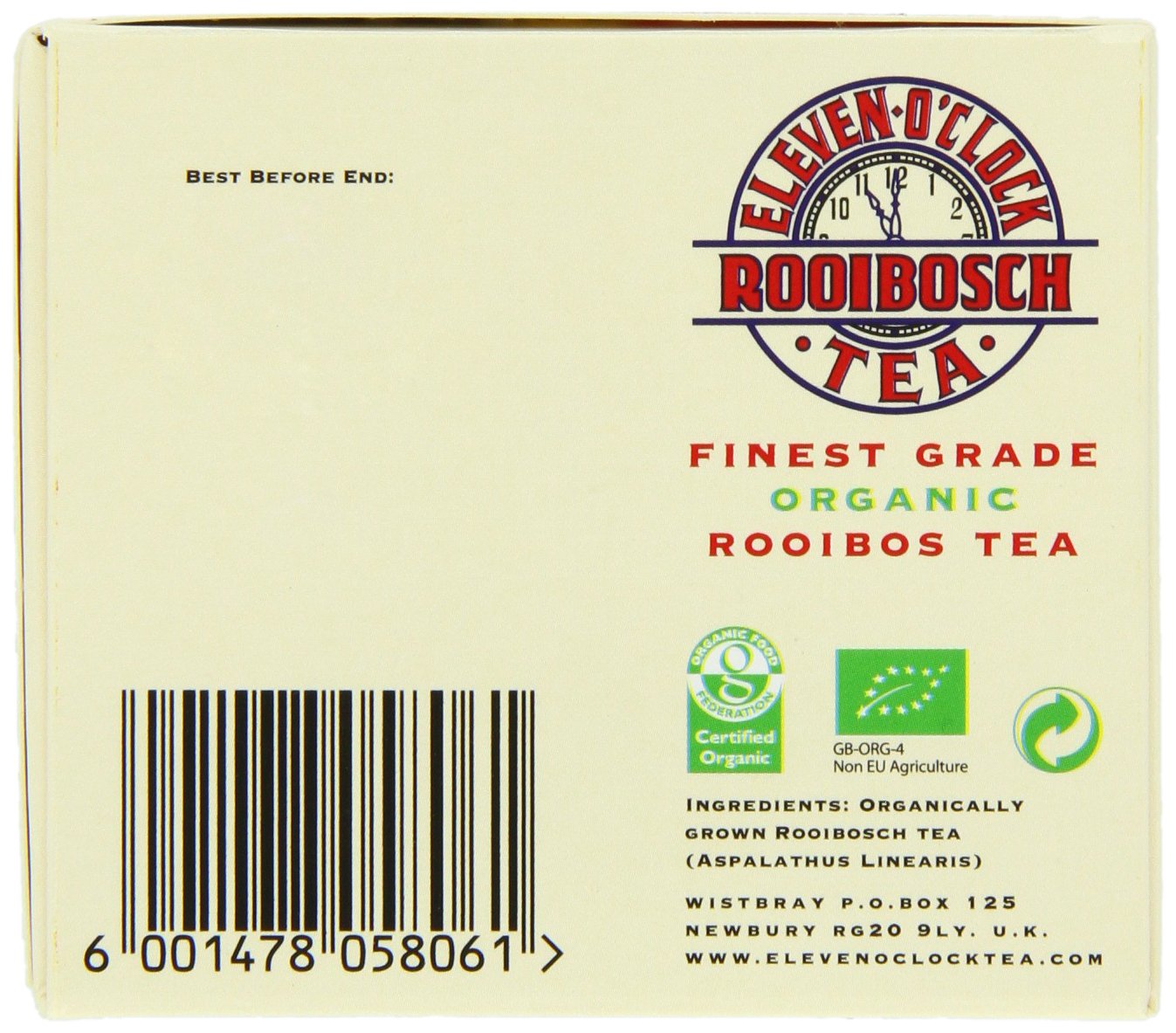 Eleven O'Clock Organic Rooibos 40 Tea bags