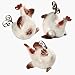 AS 3 FIGURINE FALLING DOWN ROOSTERS W/CURL RS REACTIVE GLAZEGREEN/BROWN CERAMIC IRON 9-1/8X9-3/8X10-7/8