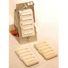 Leviton LTB15-1LZ Decora 1800W Incandescent/20A Resistive-Inductive 1HP Preset 2-5-10-15 Minute Countdown Timer Switch, White/Ivory/Light Almond