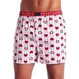 Tommy Hilfiger Men's Hilfiger Hearts Boxer Shorts, Red, X-Large