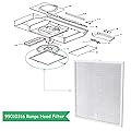 Podoy  9010316 Range Hood Filter 11 1/4" x 11 3/4" x 3/8" 4 Pack