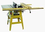 Powermatic 1791228 Model 64 Artisan 10-Inch Left Tilt 1-1/2 Horsepower Contractor Saw with 50-Inch Accu-Fence, 2 Cast Iron Extension Wings, Table Board, and Legs, 115/230-Volt 1 Phase