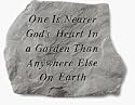 KayBerry Cast Stone Garden Accent Memorial Stone One Is Nearer God's Heart 60120