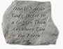 KayBerry Cast Stone Garden Accent Memorial Stone One Is Nearer God's Heart 60120