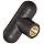 DimcoGray Black Thermoplastic T-Handle Wing Knob Female, Brass Insert 3/8-16" Thread x 1/2" Depth, 2-1/4" Diameter x 1-7/16" Height x 5/8" Hub Dia x 3/4" Hub Length (Pack of 10)