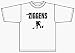 The Ziggens White T-Shirt with Black Text - Silhouette of a Janitor Mopping with Logo...