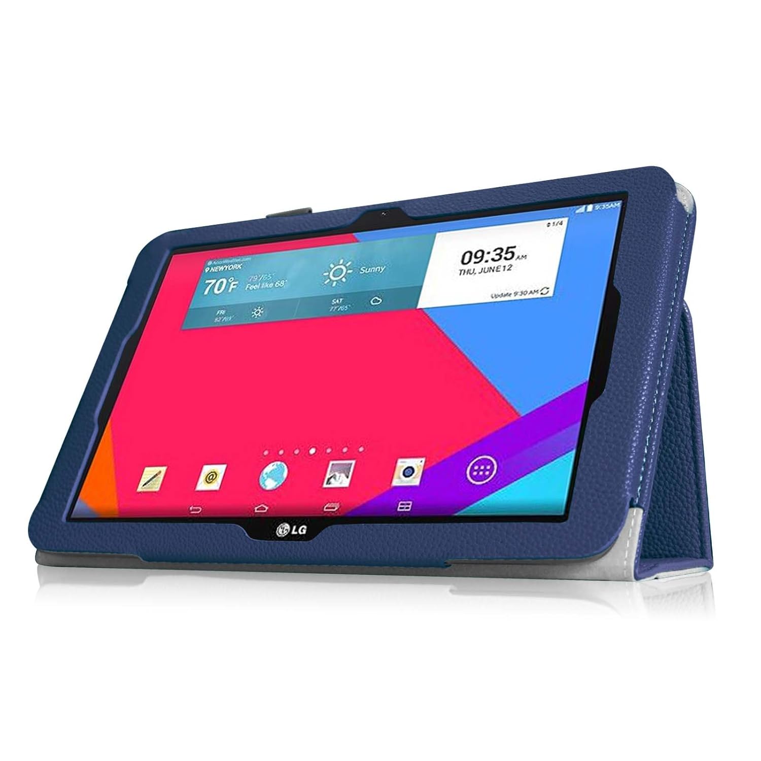 For 2014 LG G PAD 10.1 Inch V700 Android Tablet Folio Leather Case