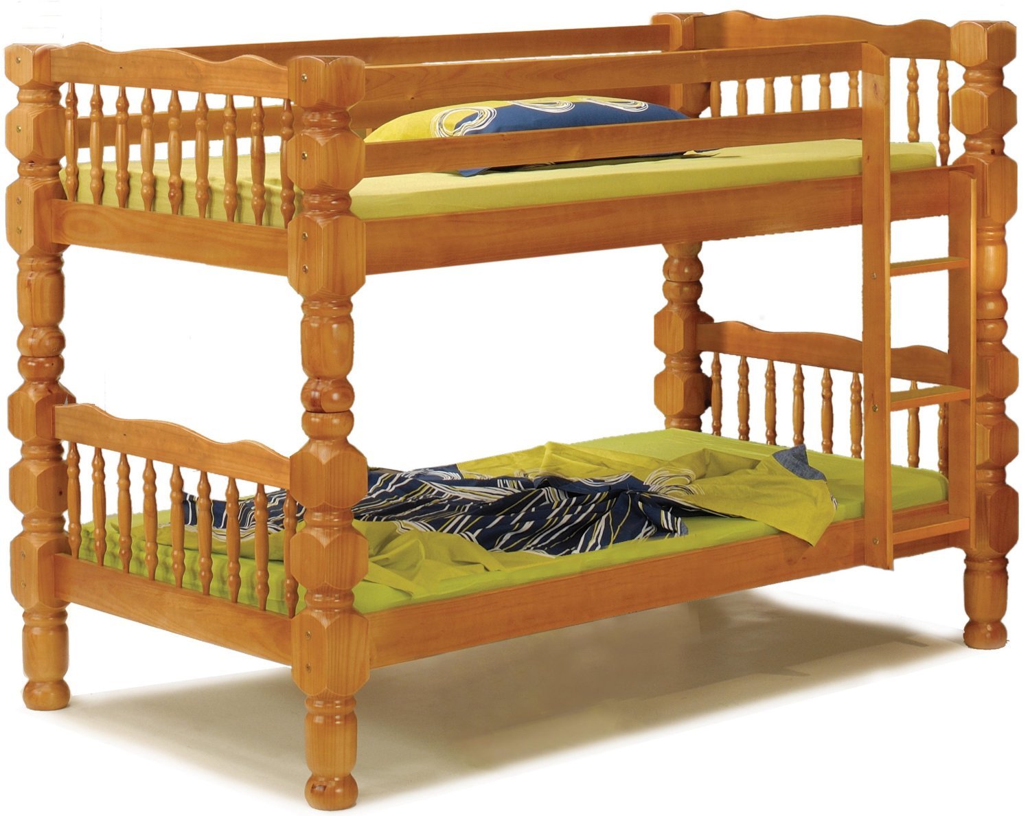 100 Solid Wood Dakota Twin Twin Bunk Bed 61"HX44"WX82 5"L 4"Posts 3