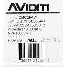 Aviditi 29AVI Capacitor, 50 Microfarad, 370-Volt, Round