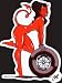 Sexy Devil Girl Bending Over Wheel by Coop - Sticker / Decal
