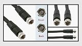 9ft Coaxial Video Cable w/F Type Twist-On Plugs, RG6, Black