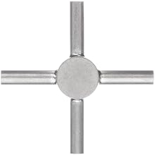 STC-09/4 Stainless Steel Hypodermic Tube Fitting, Cross, 9 Gauge