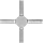 STC-09/4 Stainless Steel Hypodermic Tube Fitting, Cross, 9 Gauge
