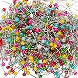 KINGSO 800pcs Round Pearl Head Dressmaking Pins Weddings Corsage Florists Sewing Pin Mixed Color