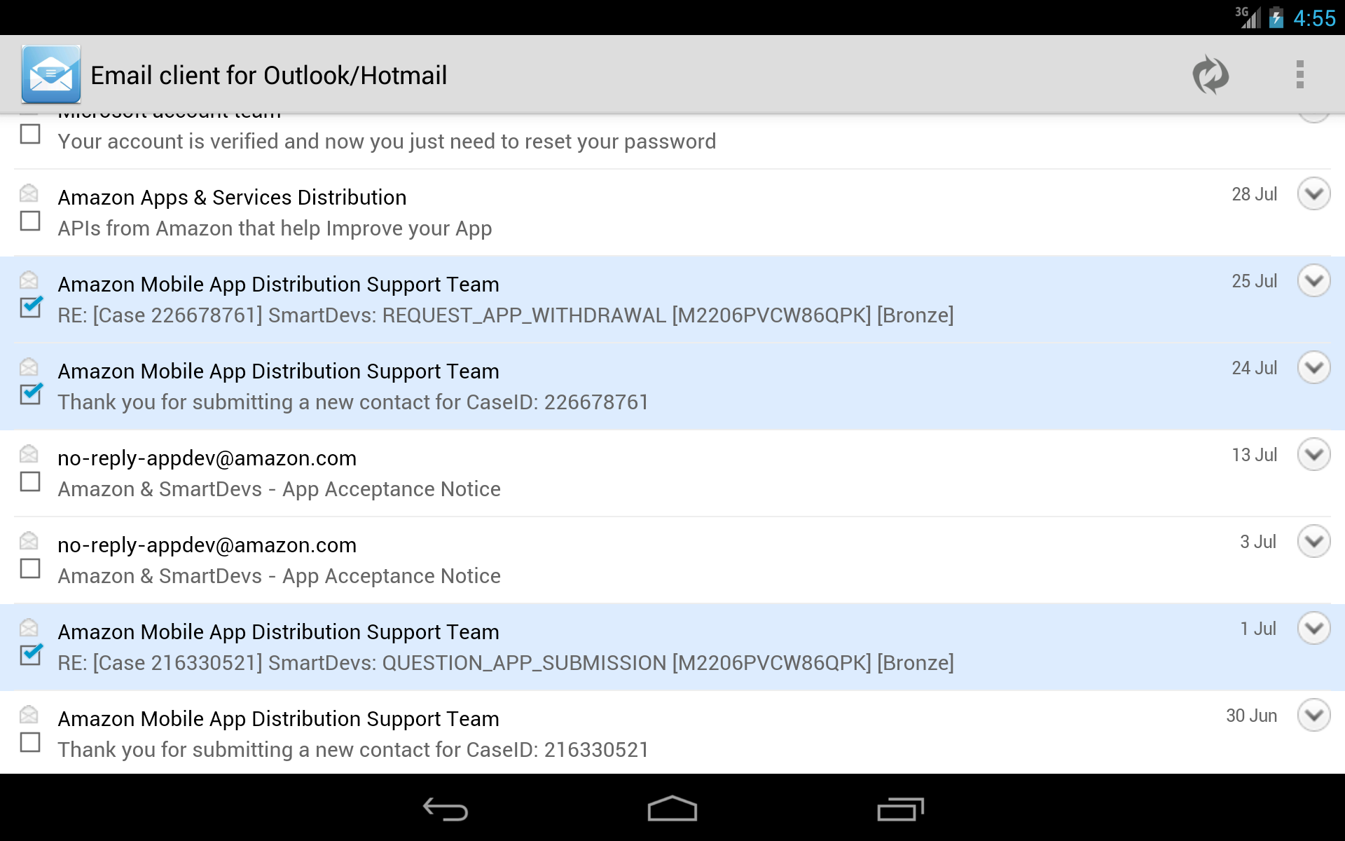 Email Client for Outlook/Hotmail Appstore for Android