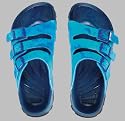 Birkis Synthetic-Sandals ''Cuba'' from Birko-Flor in coral reef blue with a regular insole