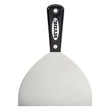 Hyde Tools 01840 6-Inch Stainless Steel Joint Knife, Black and Silver