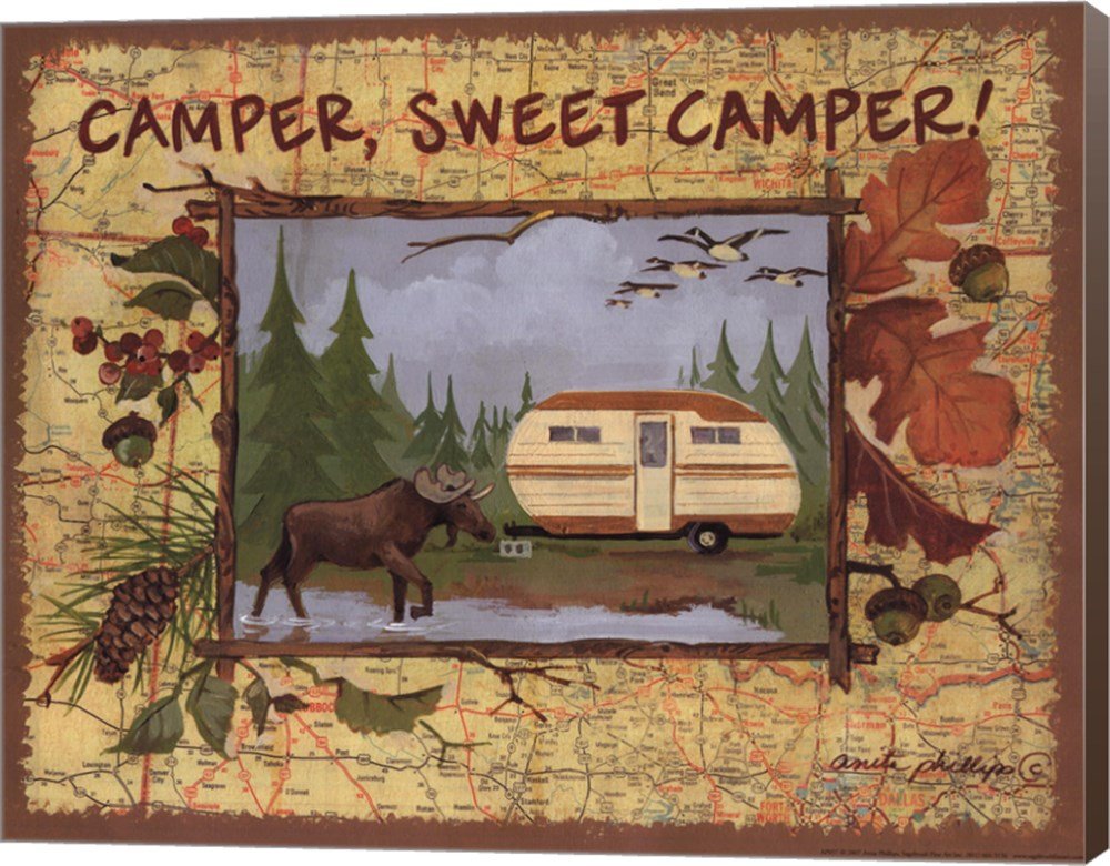 Amazon.com: Camper Sweet Camper by Anita Phillips Art Print, Size ...