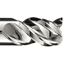 Niagara Cutter AN345 Carbide End Mill for Aluminum, Extended Reach (Neck Style), Uncoated (Bright), 3 Flutes, Square End