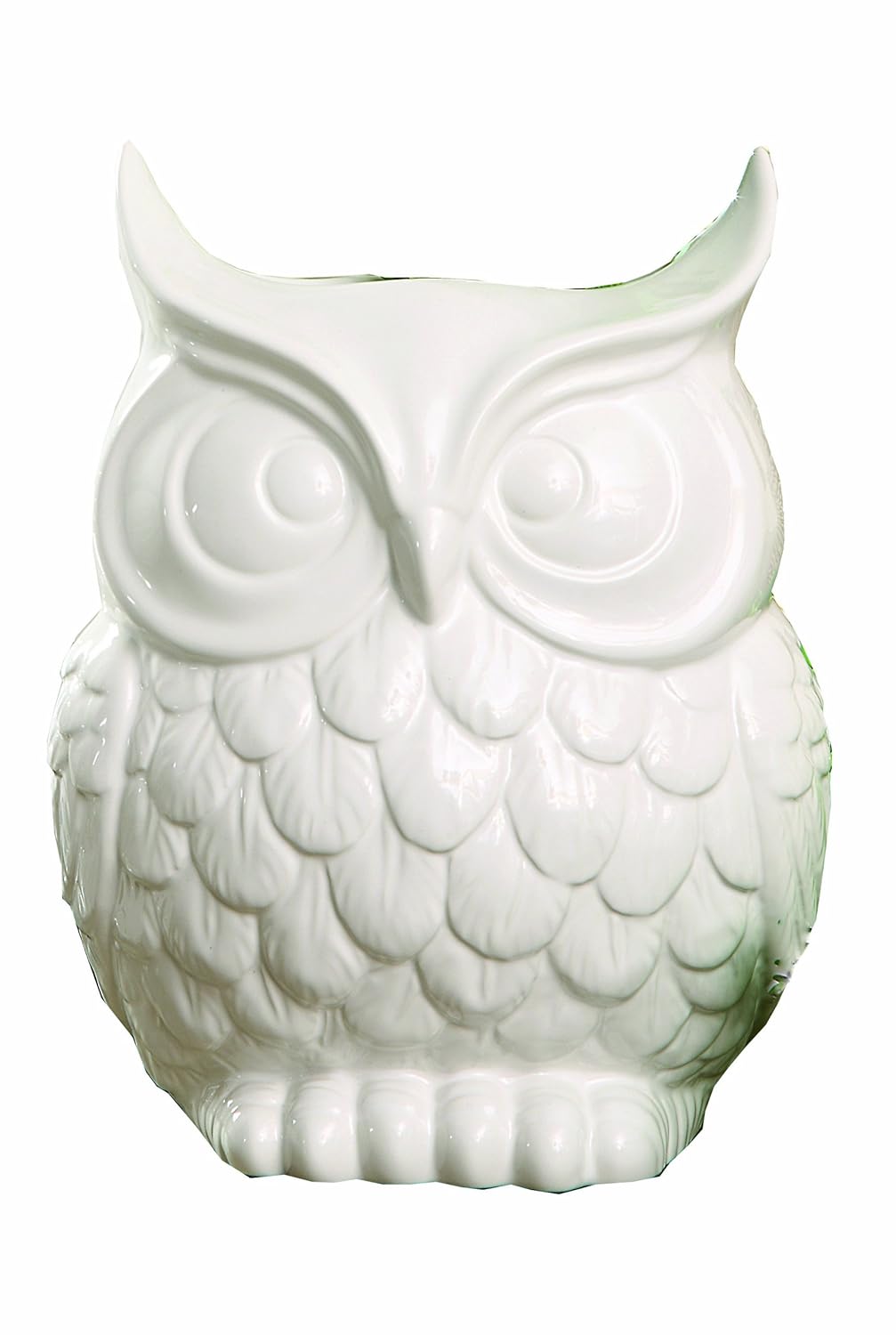 Creative Co op Glee Dolomite Owl Vase 9 Inch White Decorative Vases On Sale thanhluan20161