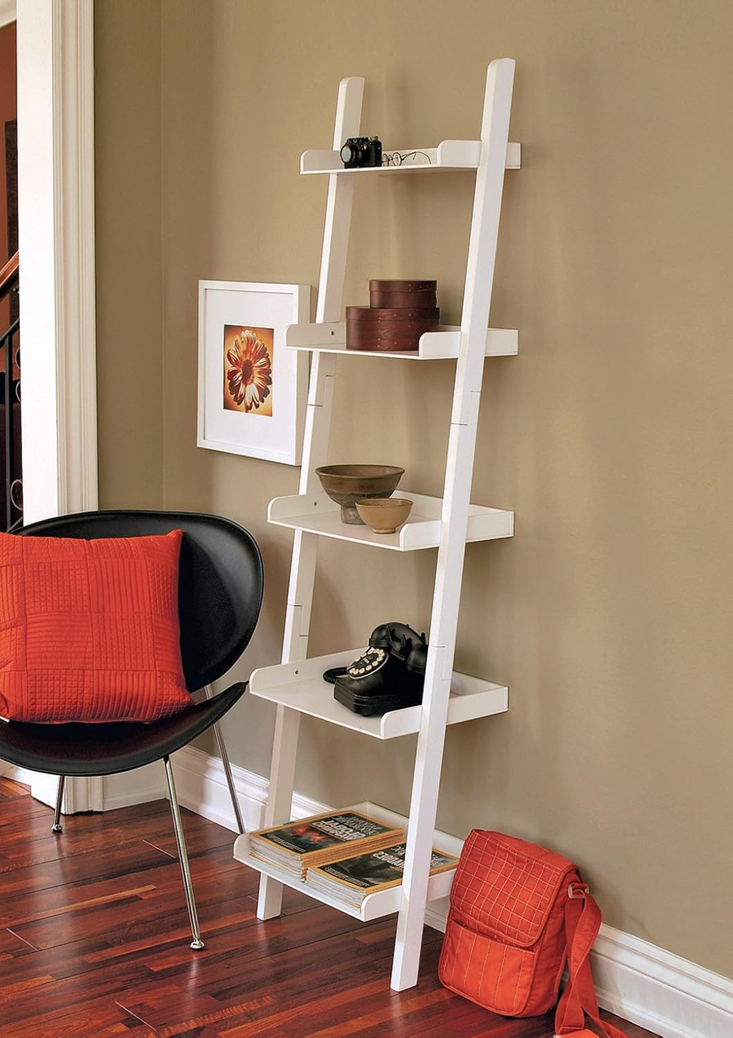 Nexxt Hadfield 5Tier Leaning Wall Shelf, White eBay