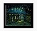 Art Reproduction Oil Painting - Starry Night Over the Rhone with New Age Wood Frame - Black Finish - 24.75