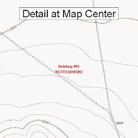 Buy USGS Topographic Quadrangle Map - Belding NW, Texas (Folded Waterproof)