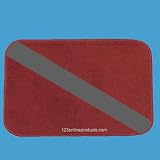 Scuba Dive Flag Door Mat With Gray and Red Colors